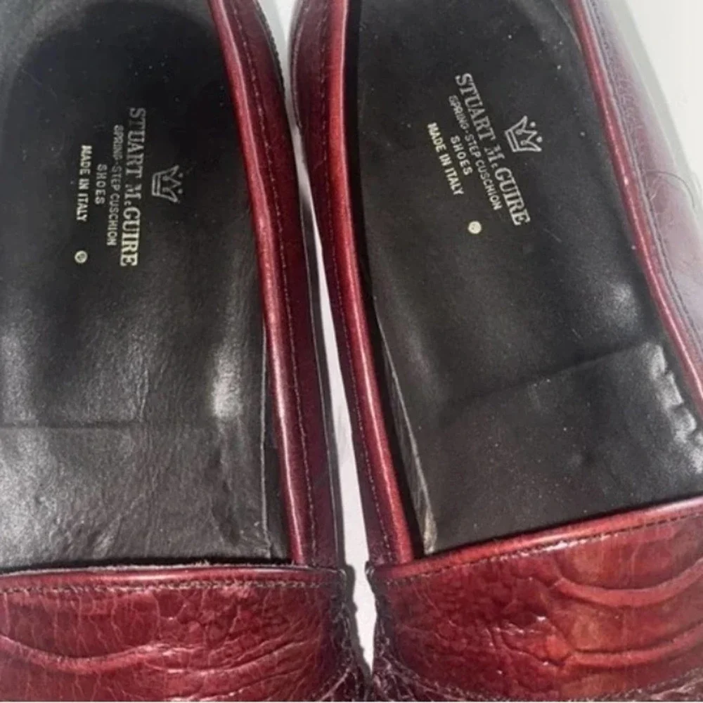 VINTAGE STUART MCGUIRE‎ MADE IN ITALY RED LOAFERS
